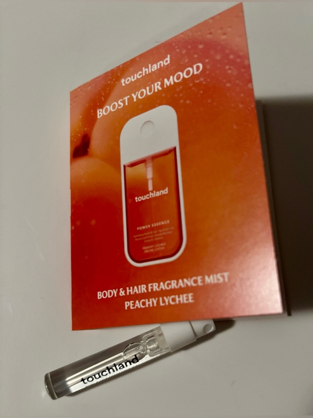 NWT Touchland Body & Hair Mist Peachy Lychee sample vial